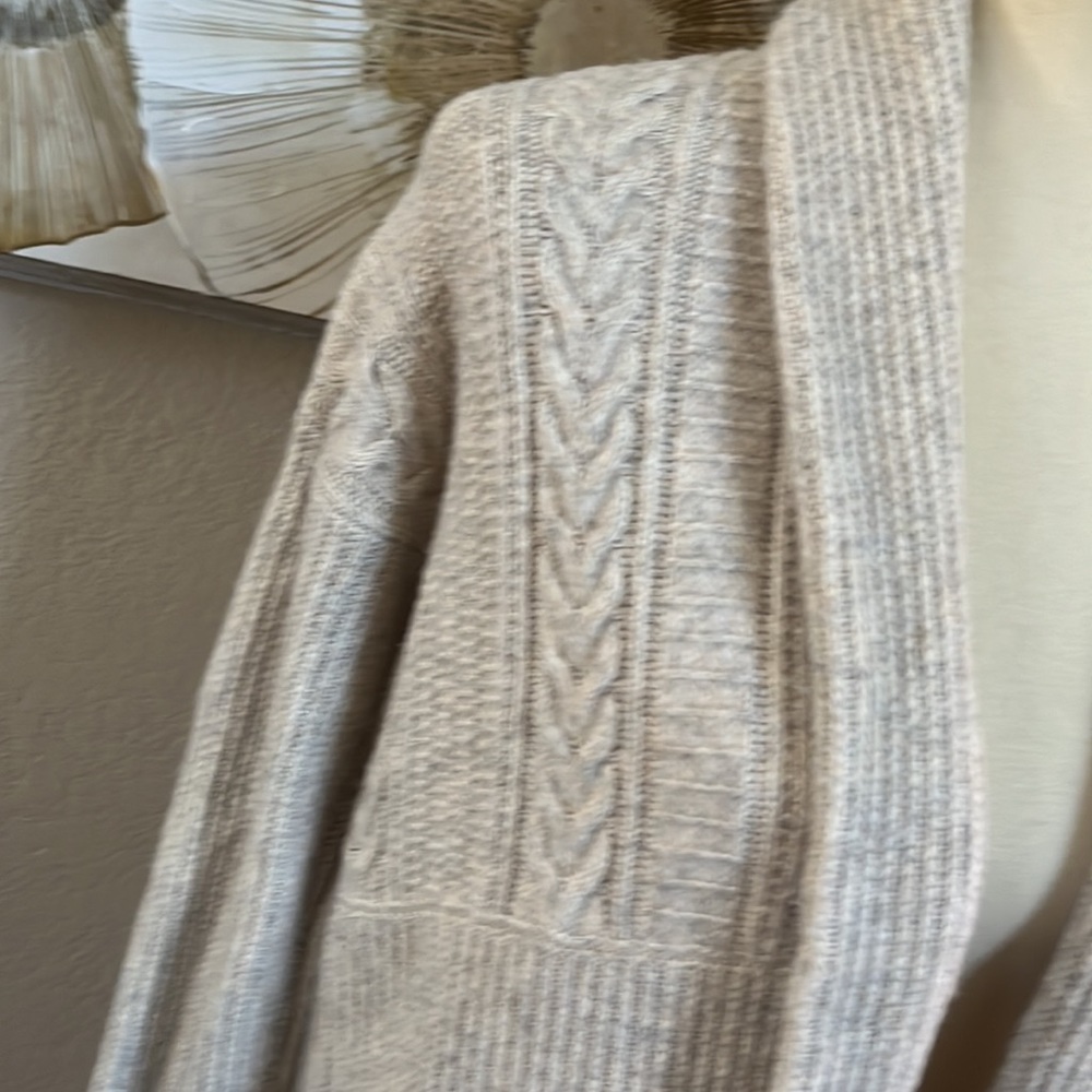 Abercrombie & Fitch Open Front Cream Sweater Card… - image 3